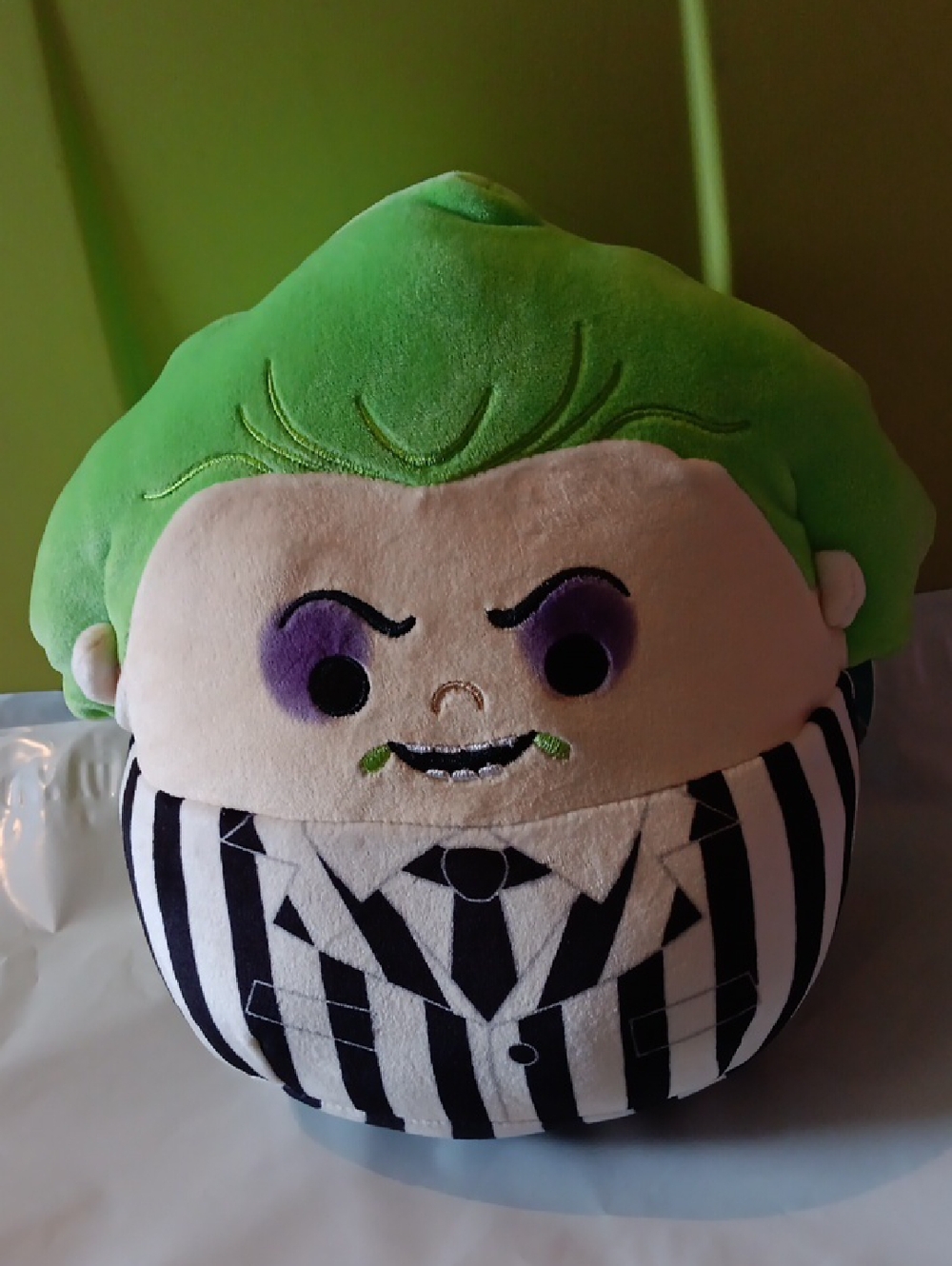 #133 Beetlejuice Squishmallow Toy with Striped Suit - Soft Cuddly Character